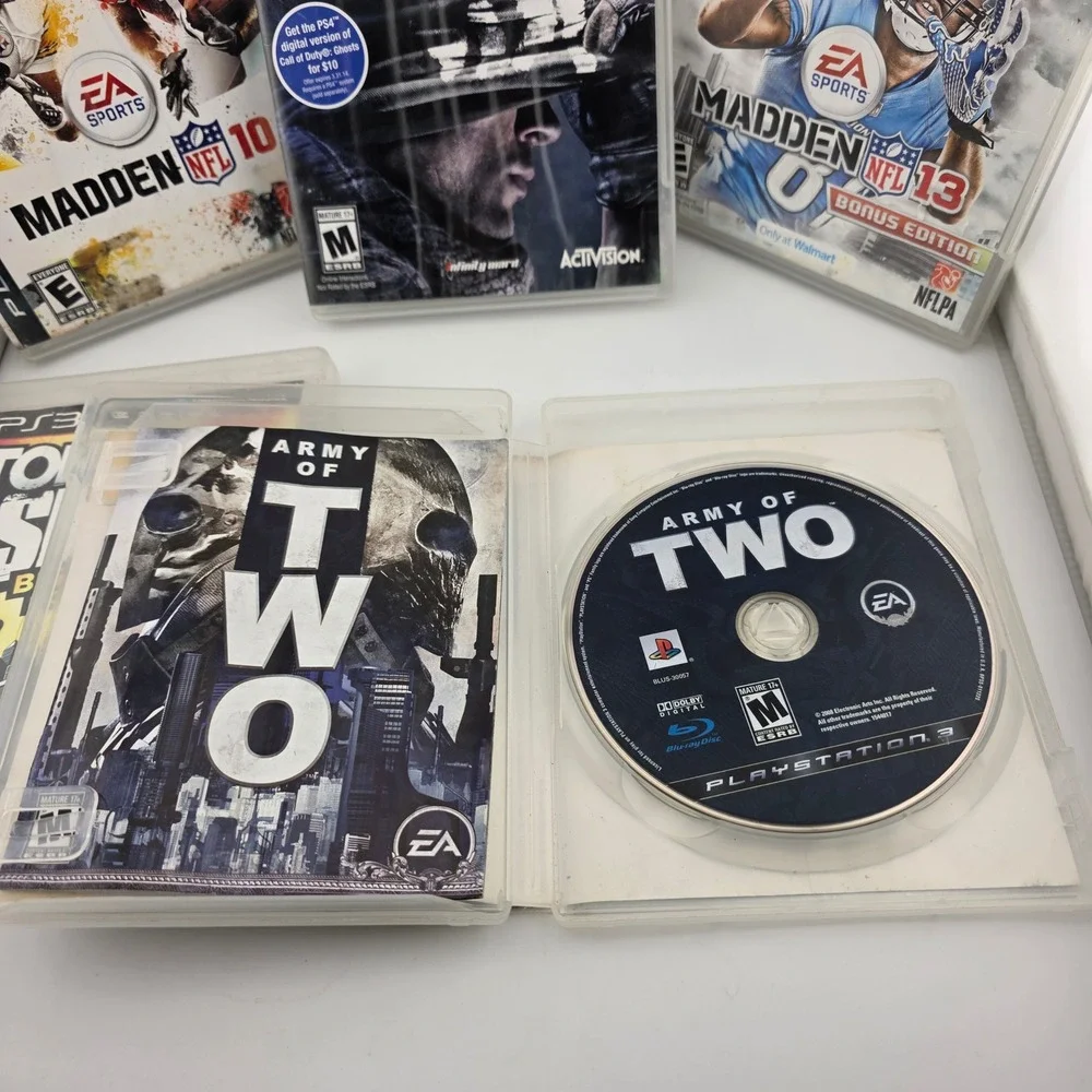 Sony PlayStation 3 Bundle Madden 10 13 COD Ghosts Tony Hawk Army of Two Untested